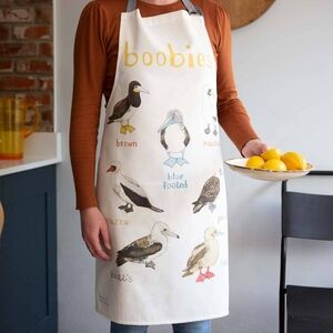 Bird Lover's Boobies Kitchen Apron NWT